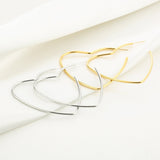 Beautiful Heart Earrings Gold