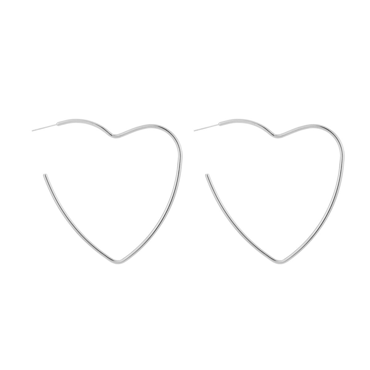 Beautiful Heart Oorbellen Zilverkleurig
