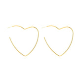 Beautiful Heart Earrings Gold