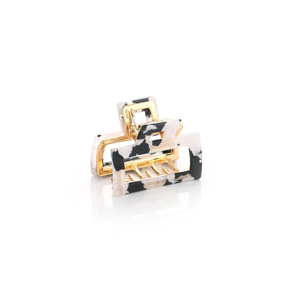 Haarklem Goudkleurig Klein White/Black