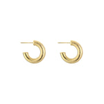 Small Brushed Hoops Oorbellen Goudkleurig