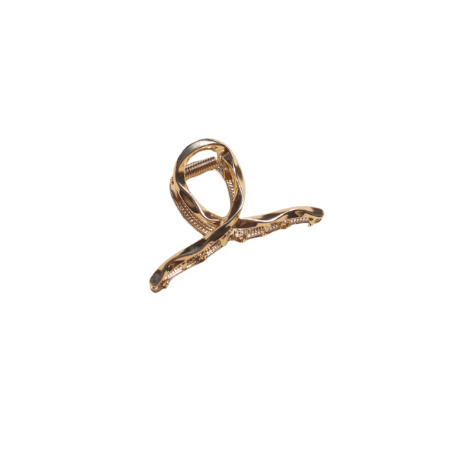 Haarklem Elegant Swirl Curl Goudkleurig Small