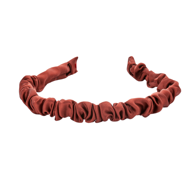 Haarband Small Satin Red Brick