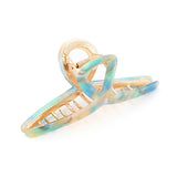 Haarklem Elegant Swirl Goudkleurig & Blue Summer