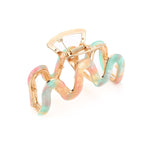 Haarklem Wave Goudkleurig Peach Green Pastel Mix
