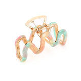Haarklem Wave Goudkleurig Peach Green Pastel Mix