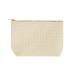 Jacquard Travel Make Up Bag Beige