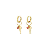 Key to Love Oorbellen Goudkleurig