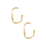 Large Curve Clip Oorbellen Goudkleurig