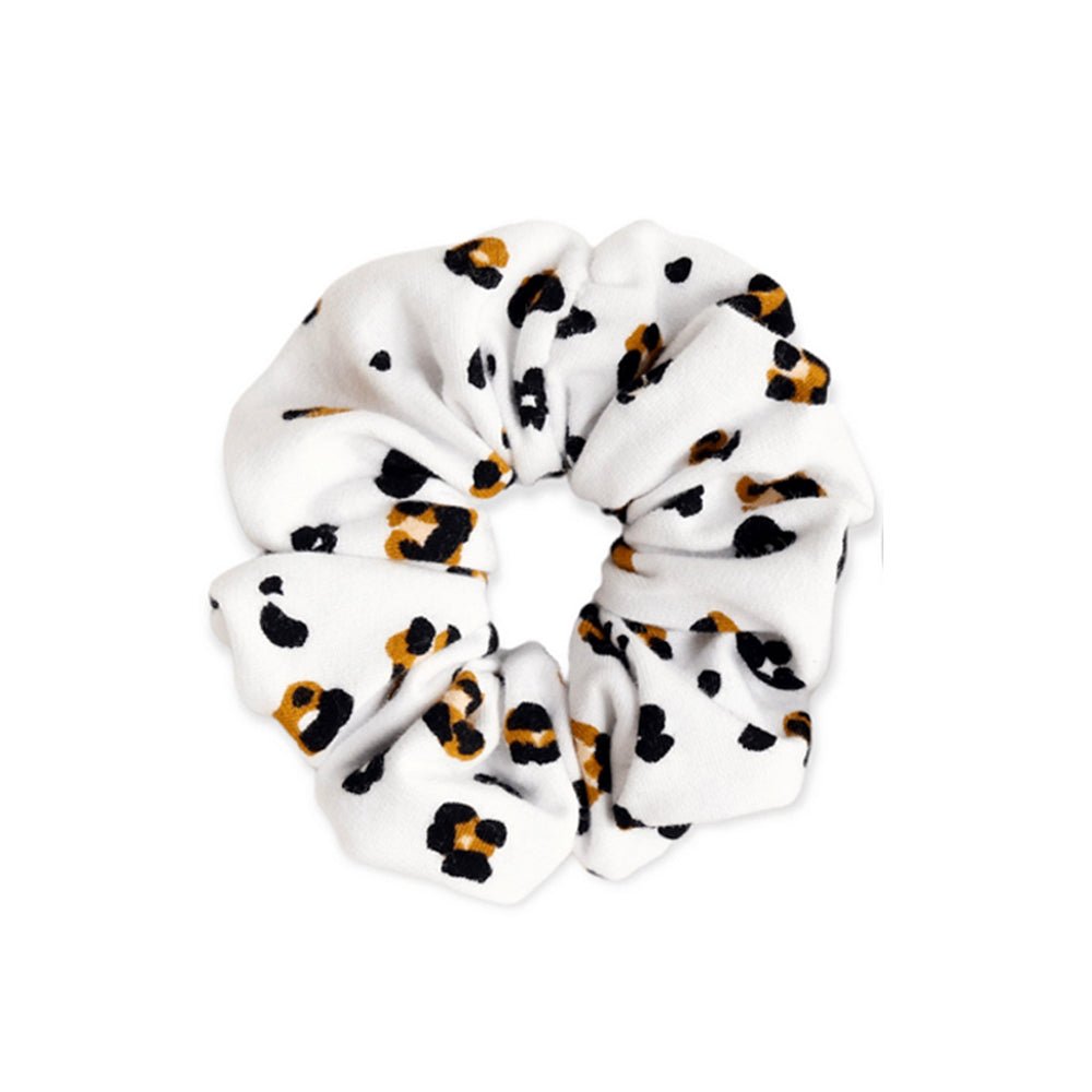 Mae - Lilly Leopard White Scrunchie