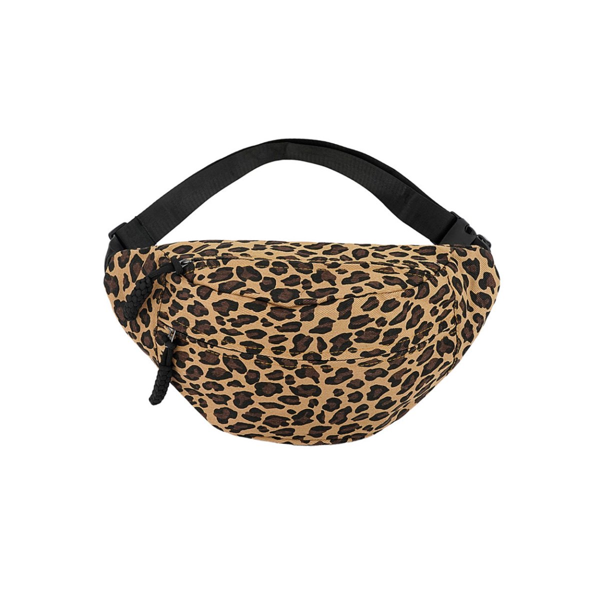 Leopard Print Hip Bag Brown