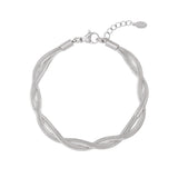 Let's Intertwine Armband Zilverkleurig voorkant - Mae Lilly