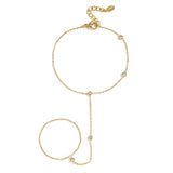 Linked Love Hand Chain Goudkleurig