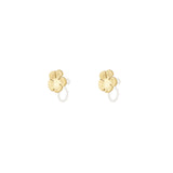 Little Flower Clip Oorbellen Goudkleurig