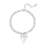 Love Rules Armband Zilverkleurig