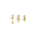 Love You More Oorbellen Set Goudkleurig