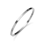 Love You to the Moon and Back Bangle Armband Small Zilverkleurig