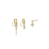 Love & Sparkle Oorbellen Set Goudkleurig