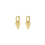 Love on Top Structured Earrings Gold