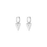 Love on Top Structured Earrings Silver