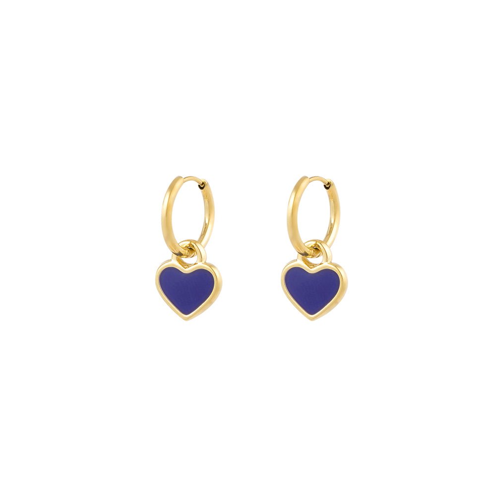 Lover of Life Oorbellen Blauw/Goudkleurig