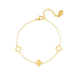 Lucky Clover Armband Goudkleurig