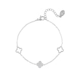 Lucky Clover Armband Zilverkleurig