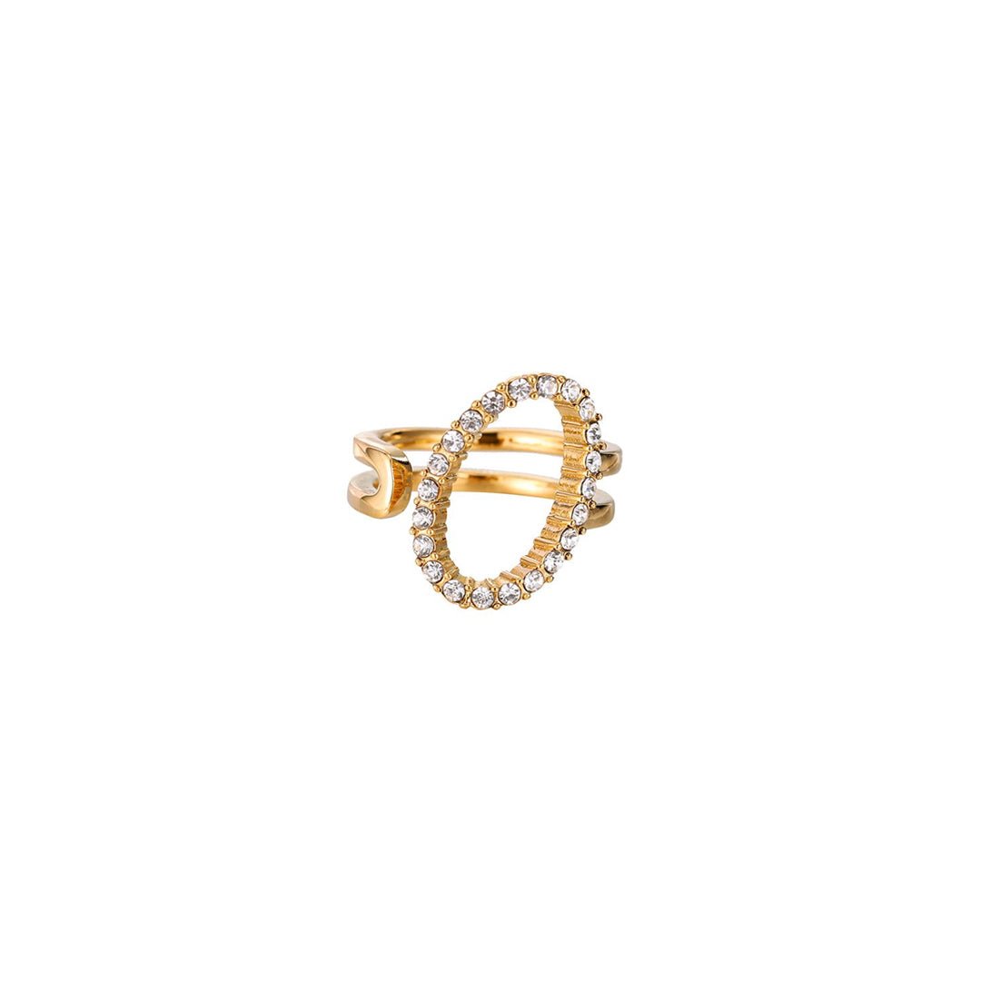 Lucky Diamond Cycle Ring Goudkleurig