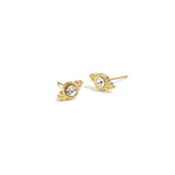 Luna Spark Studs Oorbellen Goudkleurig voorkant - Mae Lilly