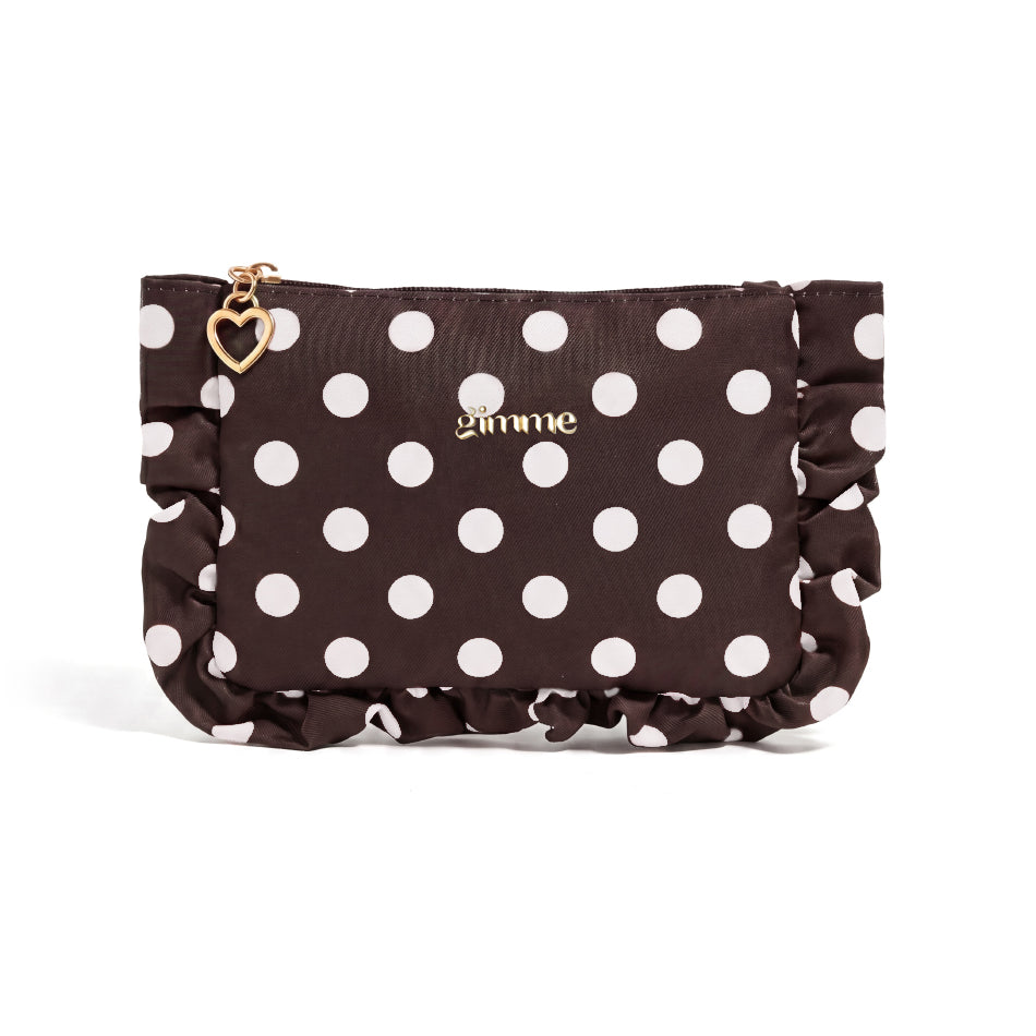 Make-up Tas Coco Dot Ruffle | Mae Lilly