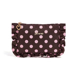 Make-up Tas Dot Ruffle Brown/Pink
