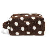 Make-up Tas Handvat Teddy Brown Dots