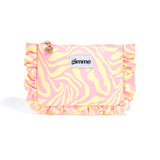 Make-up Tas Yellow Pink Swirl & Ruches