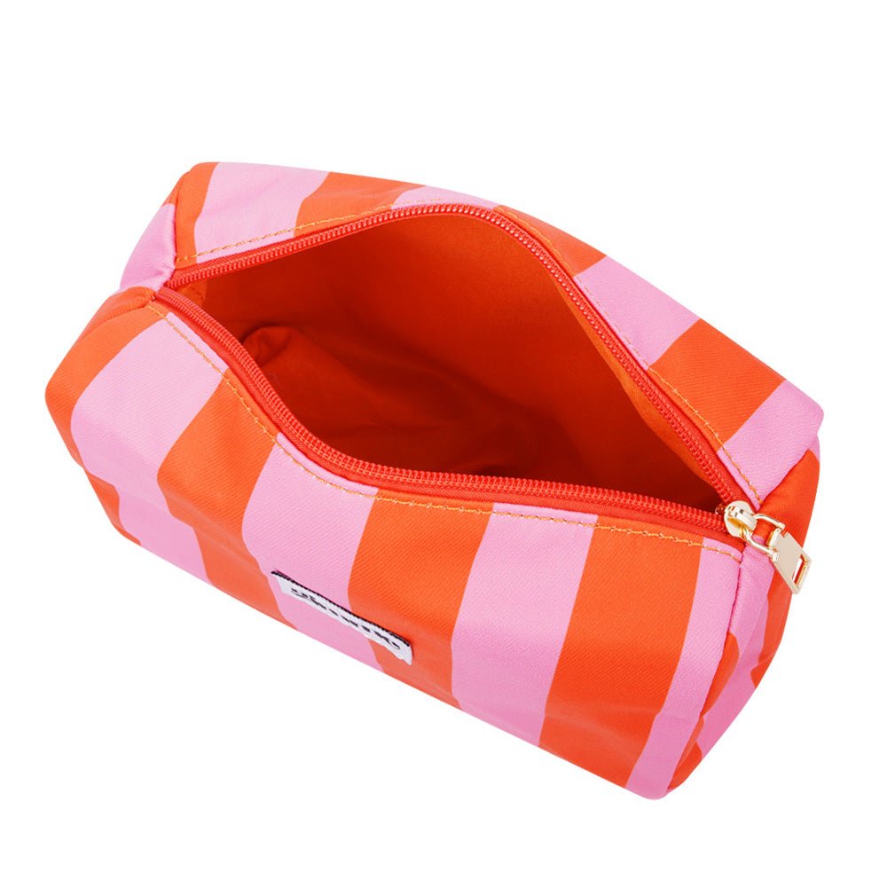 Make - up Bag Large Stripes Orange Pink