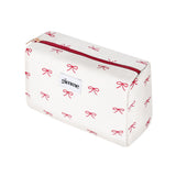 Make-up Tas Large Bows Red White