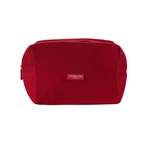 Make-up Tas Waffle Burgundy voorkant - Mae Lilly