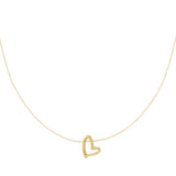 Mini Heart Ketting Goudkleurig
