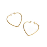 Minimalist Heart Oorbellen Goudkleurig