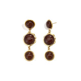 Mocha Luxe Drop Oorbellen Goudkleurig