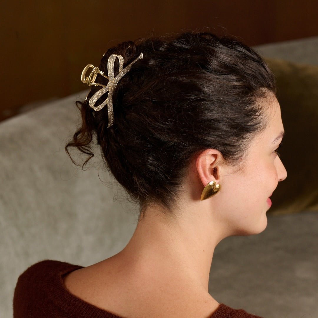 Haarklem Diamonds Bow Goudkleurig