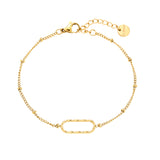 One Oval Armband Goudkleurig