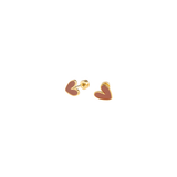 Organic Heart Stud Kids Oorbellen Goudkleurig