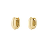Oro Curve Oorbellen Goudkleurig