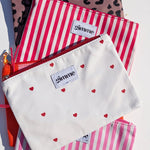 Toilettas Thin Stripes Fuchsia