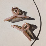 Haarklem Elegant Swirl Goudkleurig & Cocoa Brown