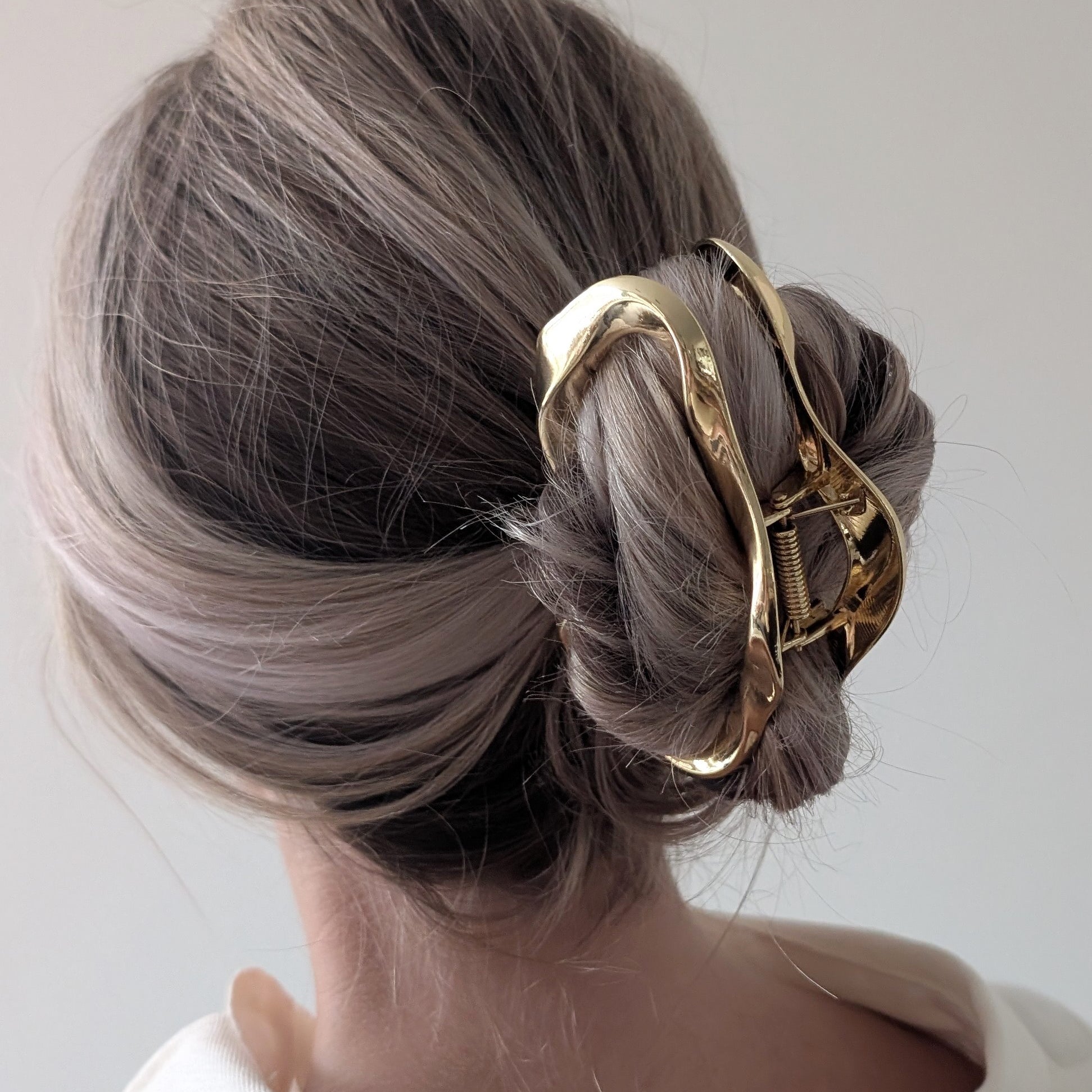 Haarklem Minimalistic Vintage Goudkleurig Big