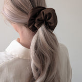 Espresso Chic Satin Look Scrunchie