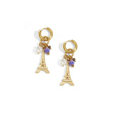 Paris Happy Charm Oorbellen Goudkleurig