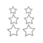Party Stars Oorbellen Zilverkleurig