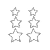 Party Stars Oorbellen Zilverkleurig
